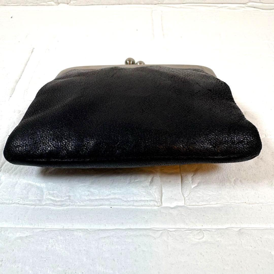 ㉔PRADA プラダ がま口 レザー ケース ブラック