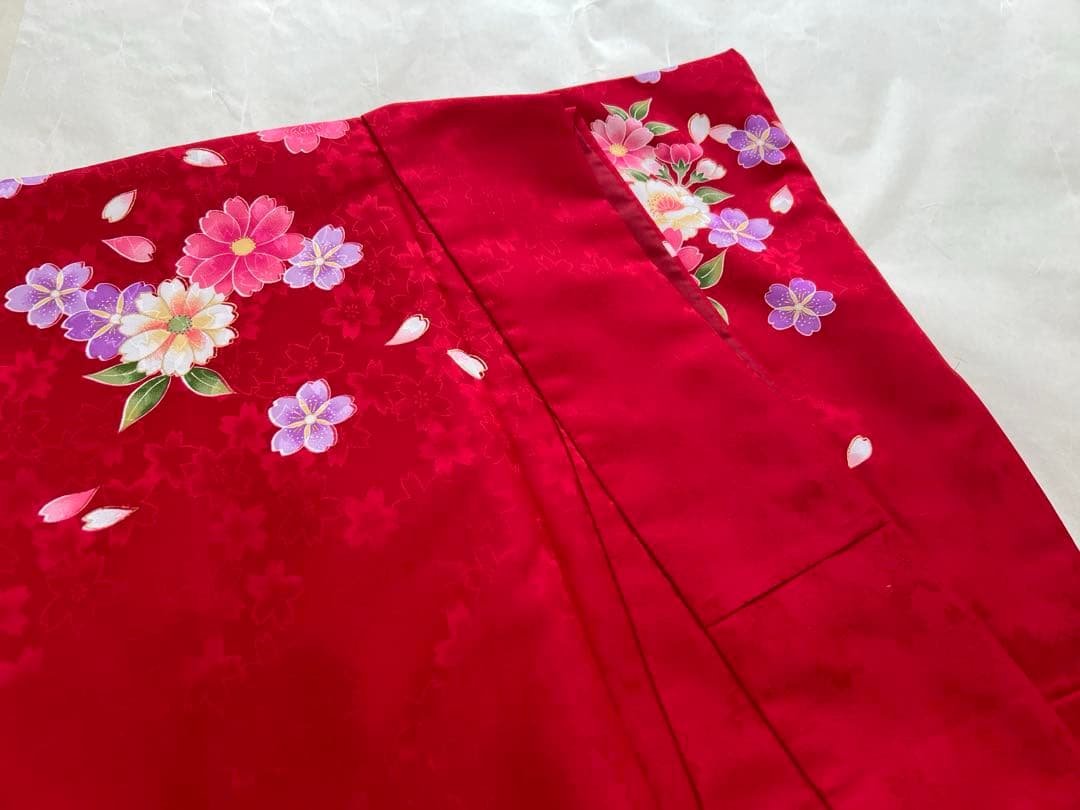 未使用品 ポリ仕立上り二尺袖 卒業式 成人式に ①