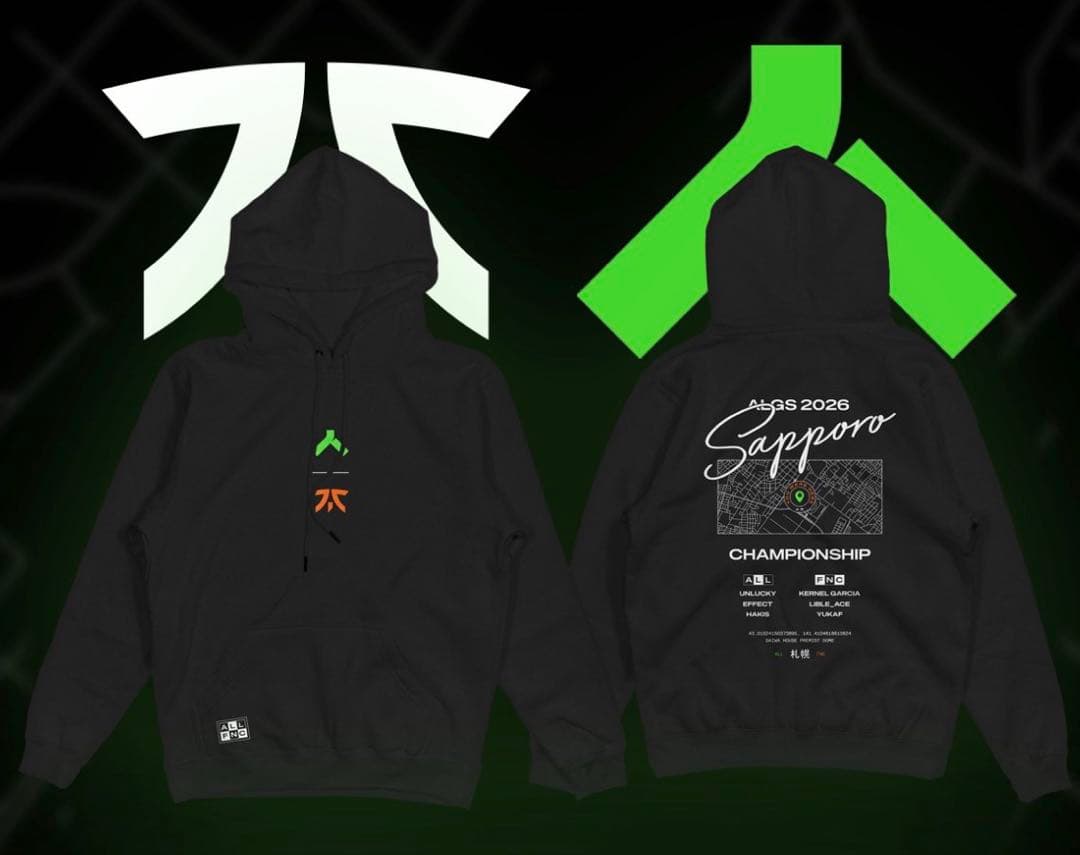 j*r様 FNATIC×AllianceパーカーALGS札幌限定 限定コラボパー
