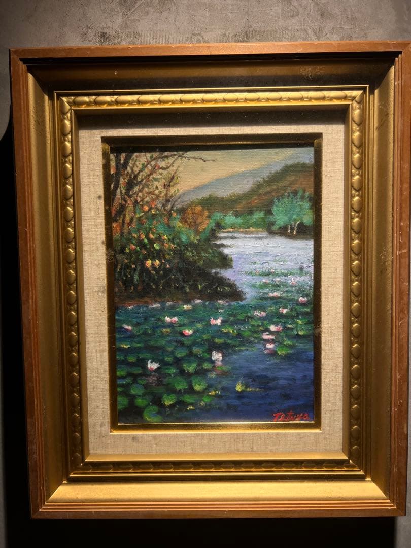 印象派　肉筆油彩画　作者不詳