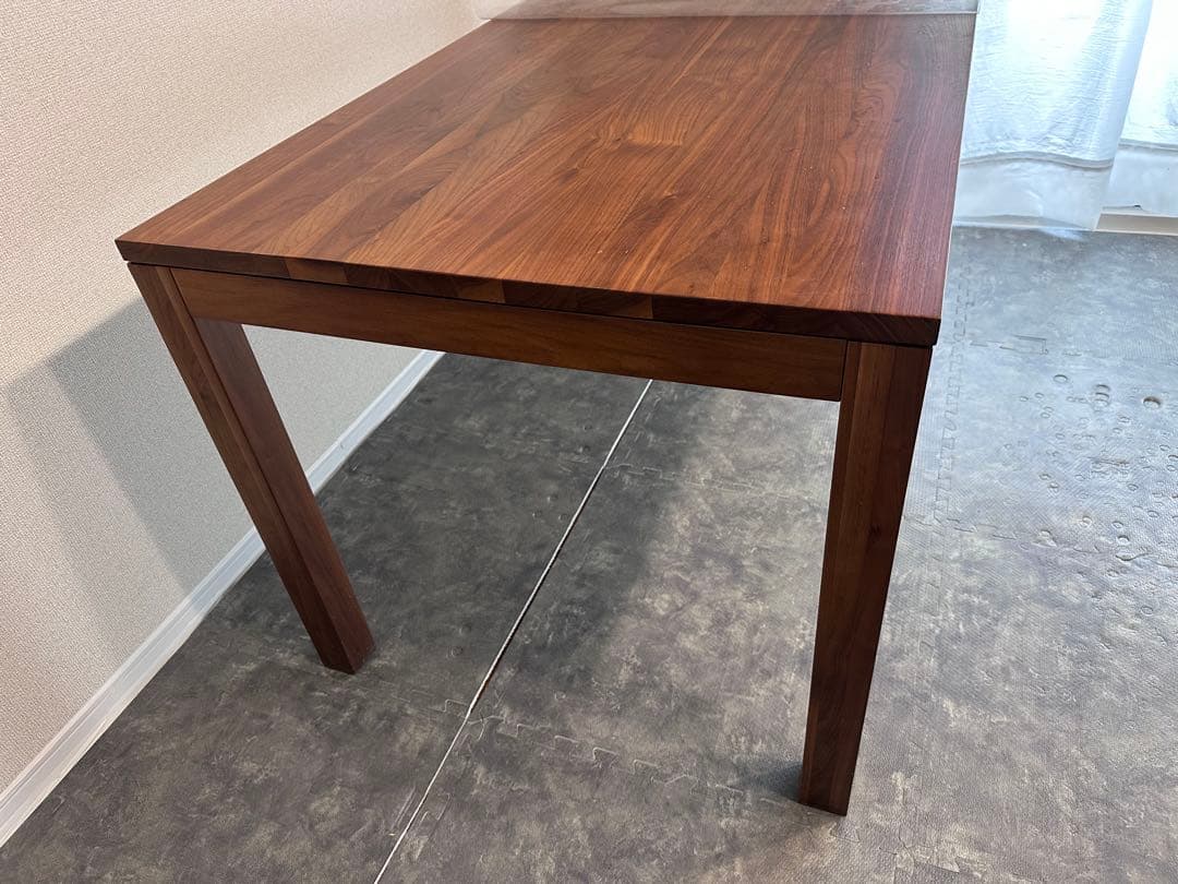 【無印良品】ダイニングテーブル 引出付 140×80cm　ウォールナット材