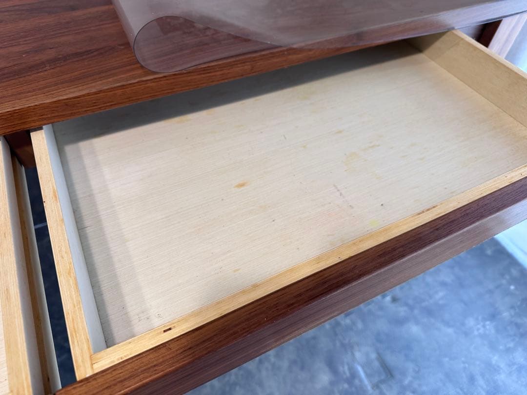 【無印良品】ダイニングテーブル 引出付 140×80cm　ウォールナット材