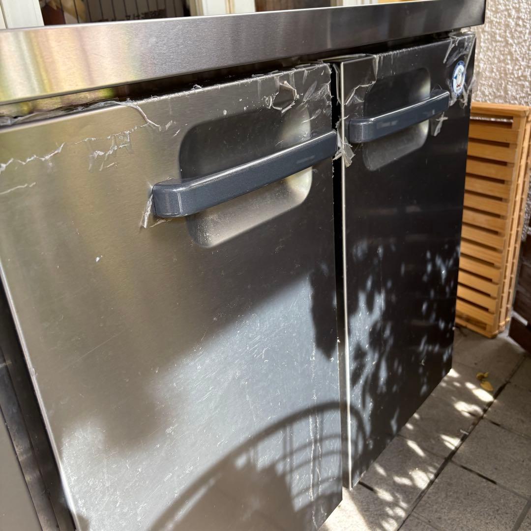 山崎　冷凍冷蔵庫 LCU-151PE-E 100V 訳あり 2021年式