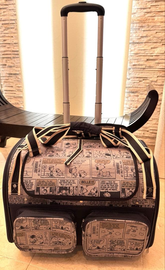 スヌーピー コミック柄キャスター付きキャリーバッグ ペットパラダイス