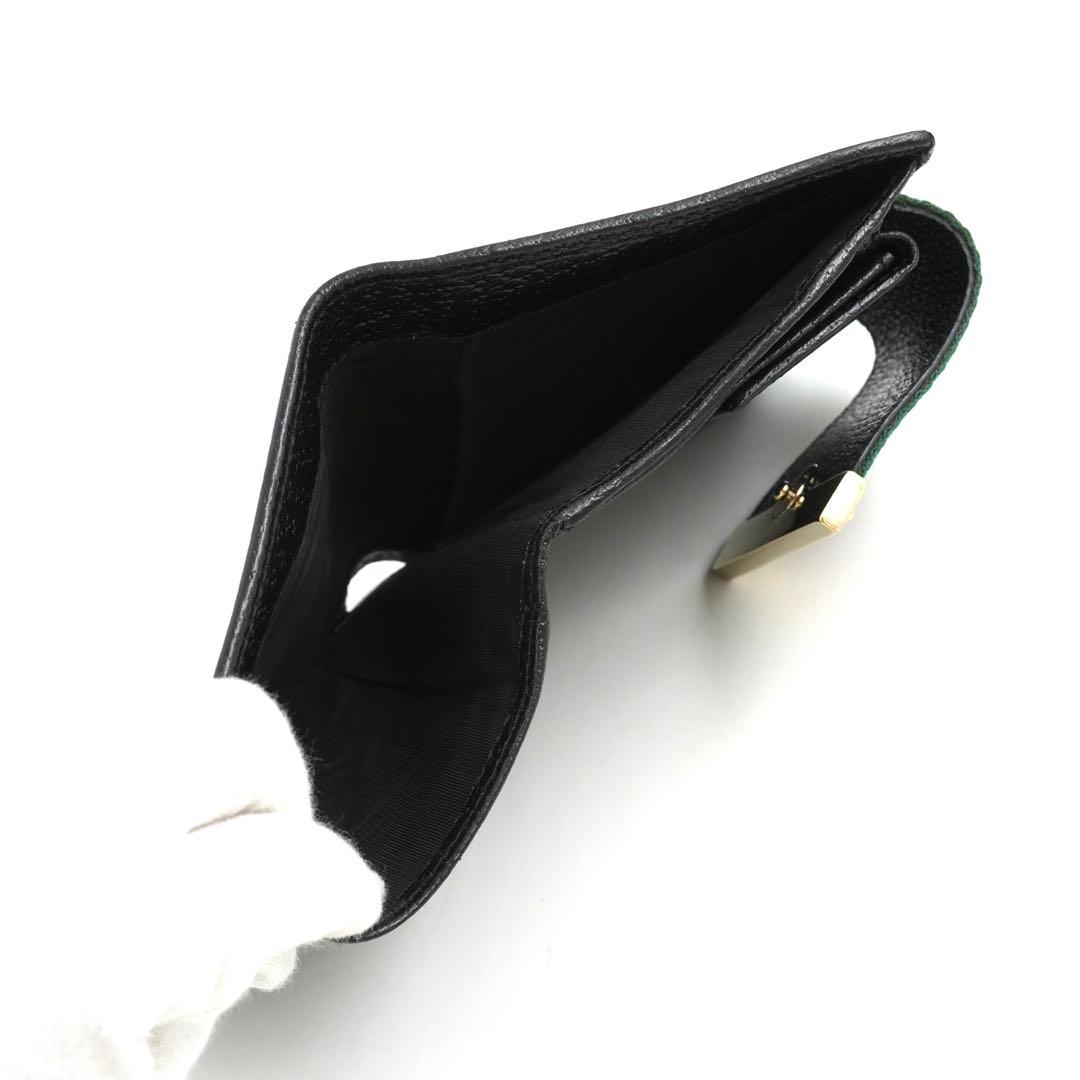 ✨未使用展示品・箱付き✨　GUCCI ミニ財布　シェリーライン　二つ折り　シマ