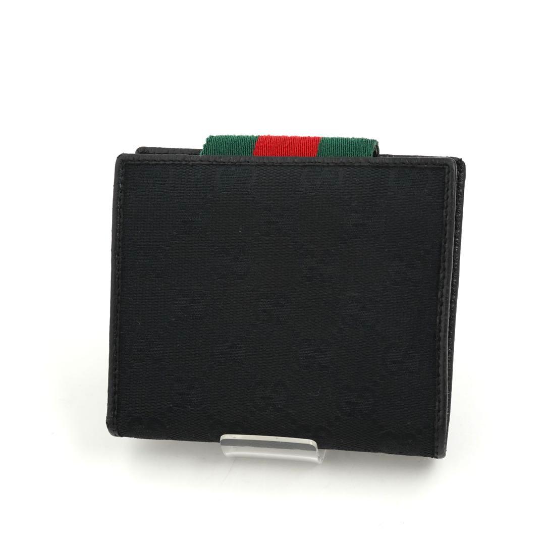 ✨未使用展示品・箱付き✨　GUCCI ミニ財布　シェリーライン　二つ折り　シマ