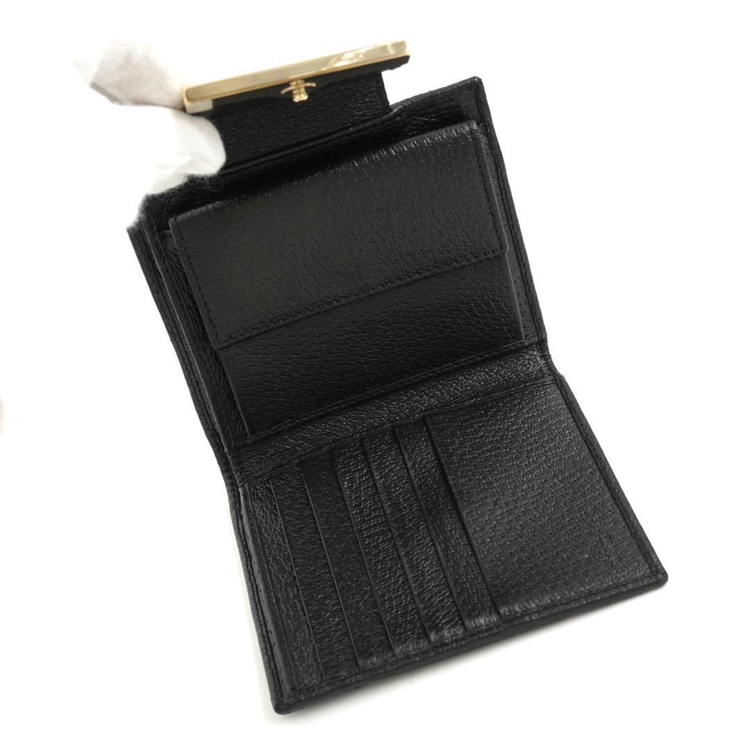 ✨未使用展示品・箱付き✨　GUCCI ミニ財布　シェリーライン　二つ折り　シマ