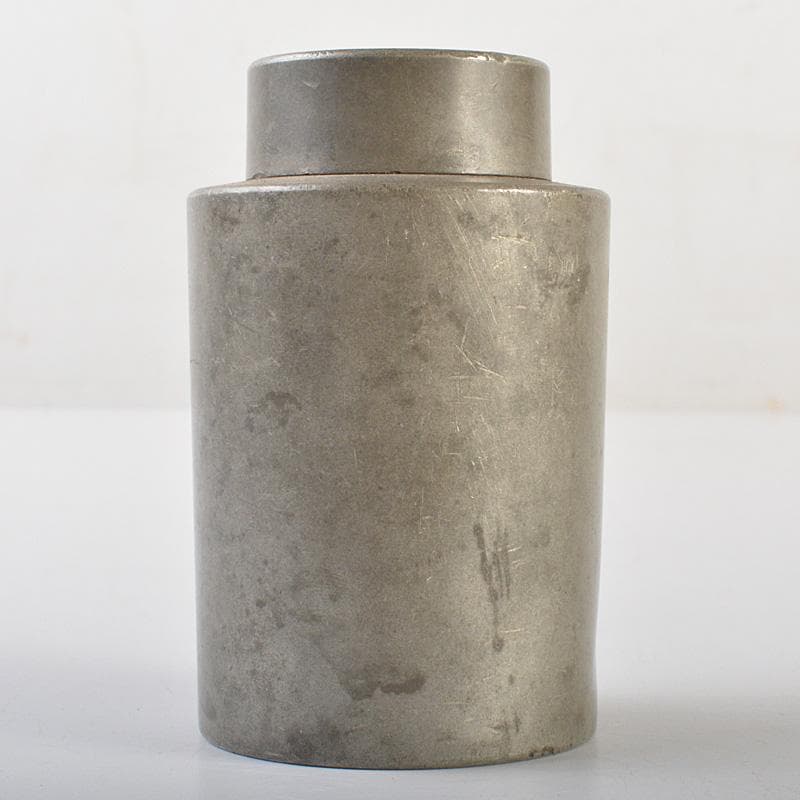 煎茶道具　古錫　点銅款　茶壷　茶心壷　約187g　M　R7269