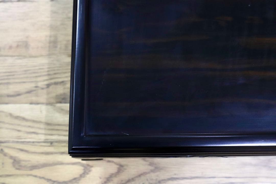 GMIS178○黒檀 置床 花台 飾り台 和家具 和モダン レトロ 和製アンテ