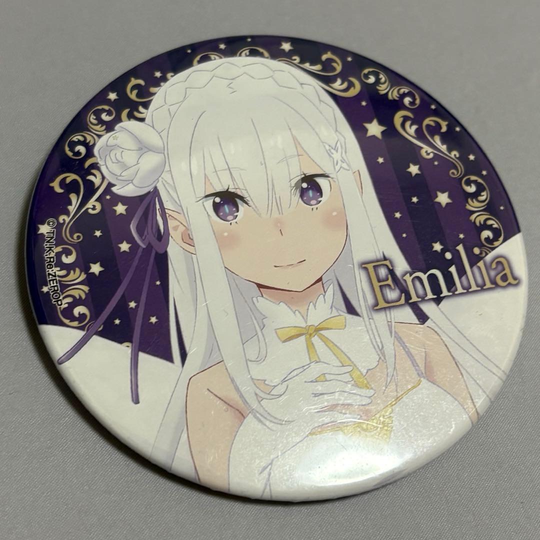 エミリア 天使ver セガコラボカフェ Re：ゼロから始める異世界生活 缶バッジ