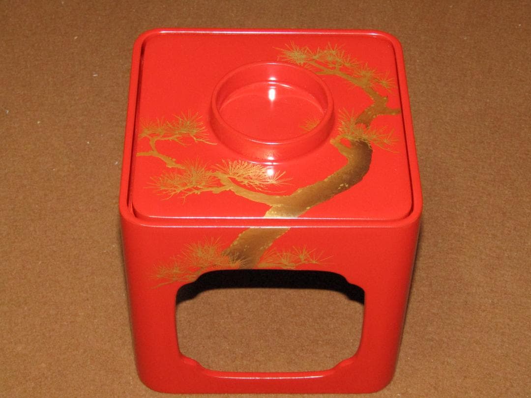 【輪島塗　蒔絵　松竹梅図　屠蘇器揃】美品　正月道具