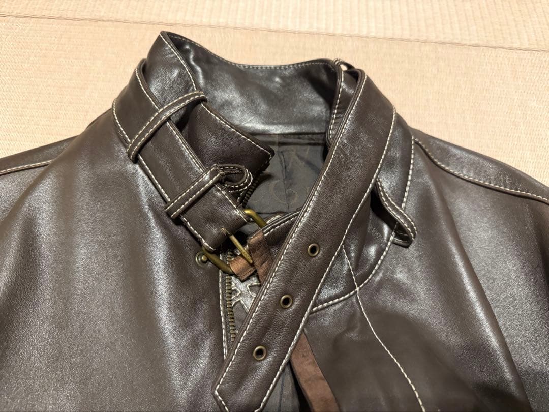 美品 LOEWE ロエベ レザージャケット 羊革 ブラウン 50サイズ（L相当）