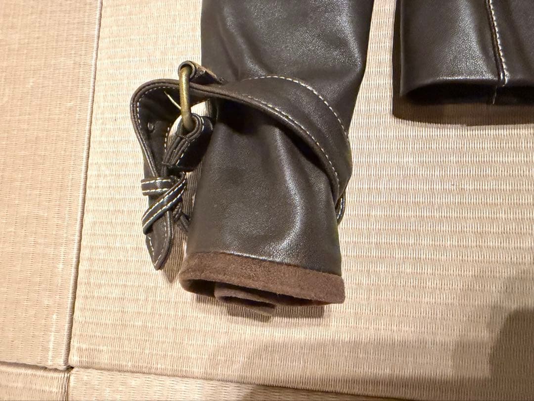 美品 LOEWE ロエベ レザージャケット 羊革 ブラウン 50サイズ（L相当）