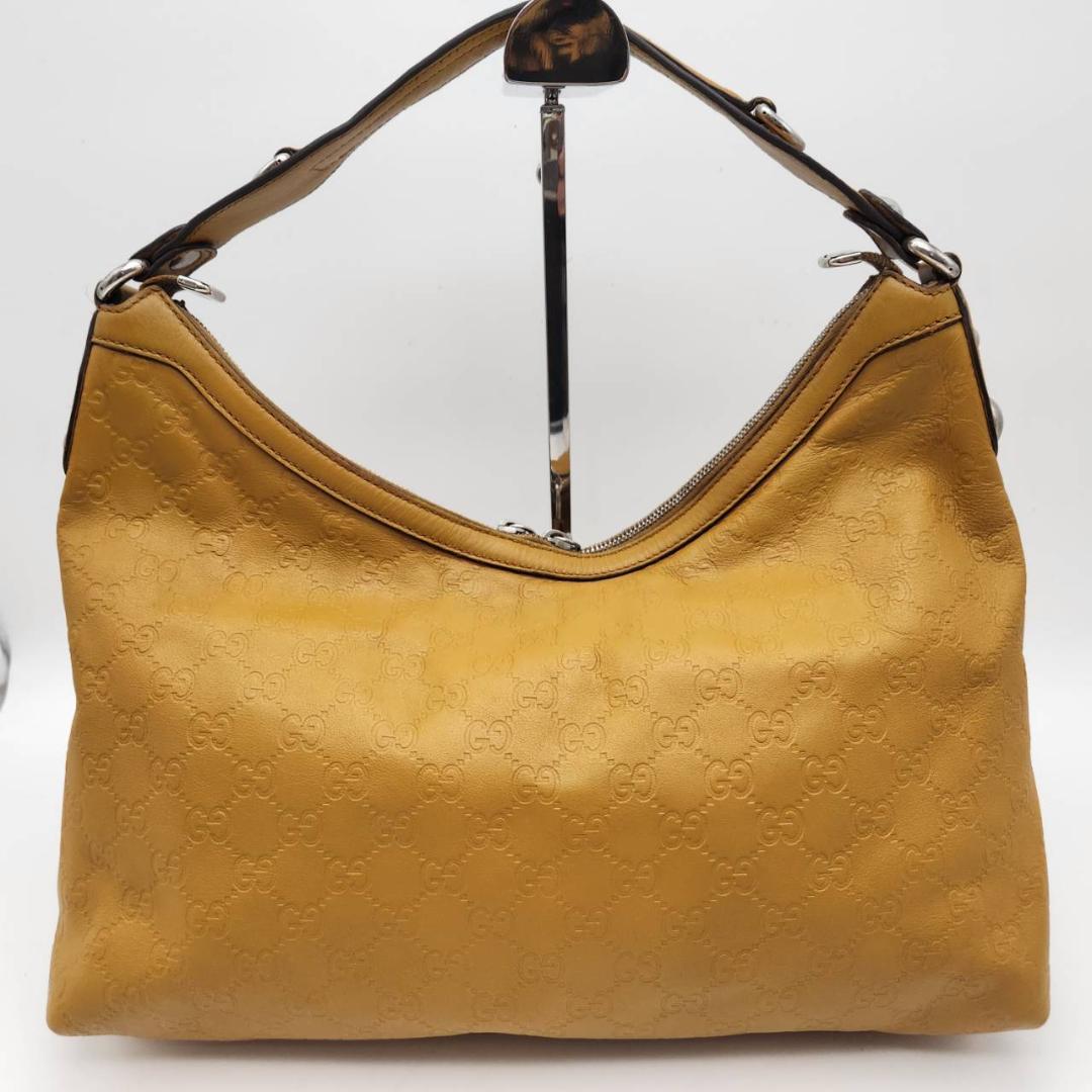 グッチ ワンショルダーバッグ グッチシマ ホーボー型 オールレザー A4 肩掛け