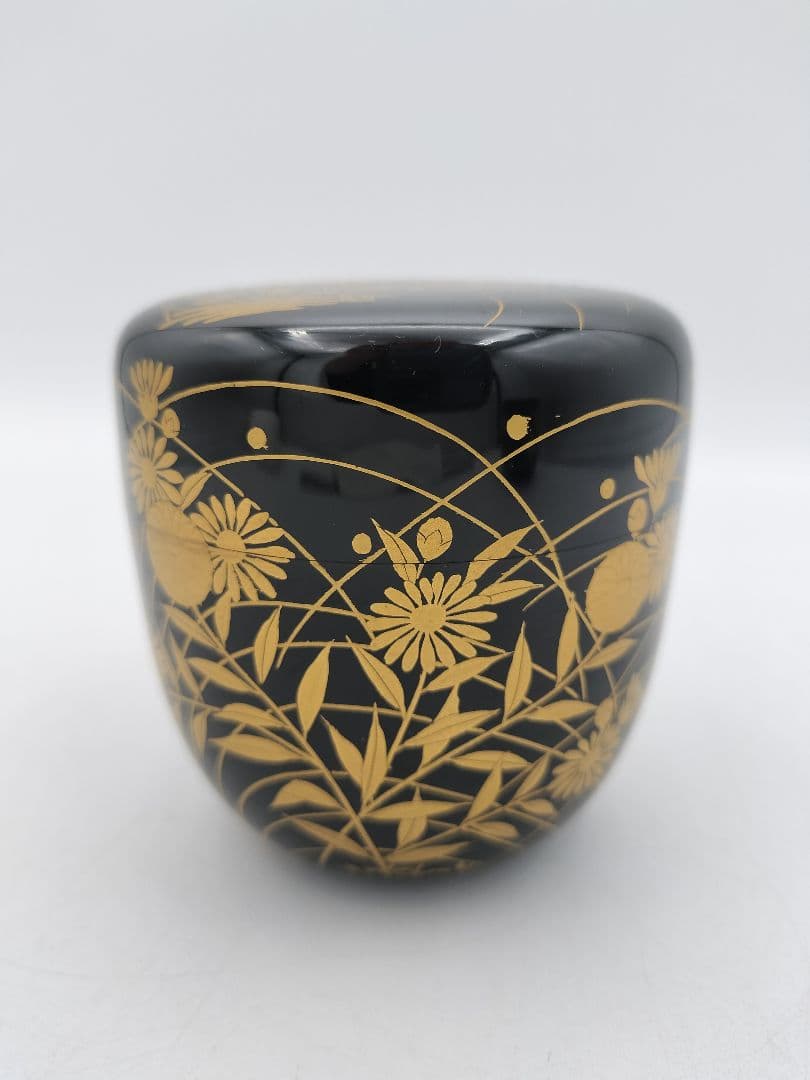 【セール】b160 春秋棗 一双（春野・秋野棗）華山作 木箱入 茶道具 古物