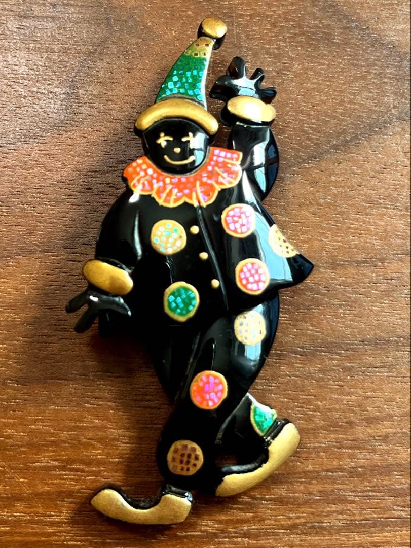 鼈甲螺鈿蒔絵一径作　金蒔絵ピエロペンダント