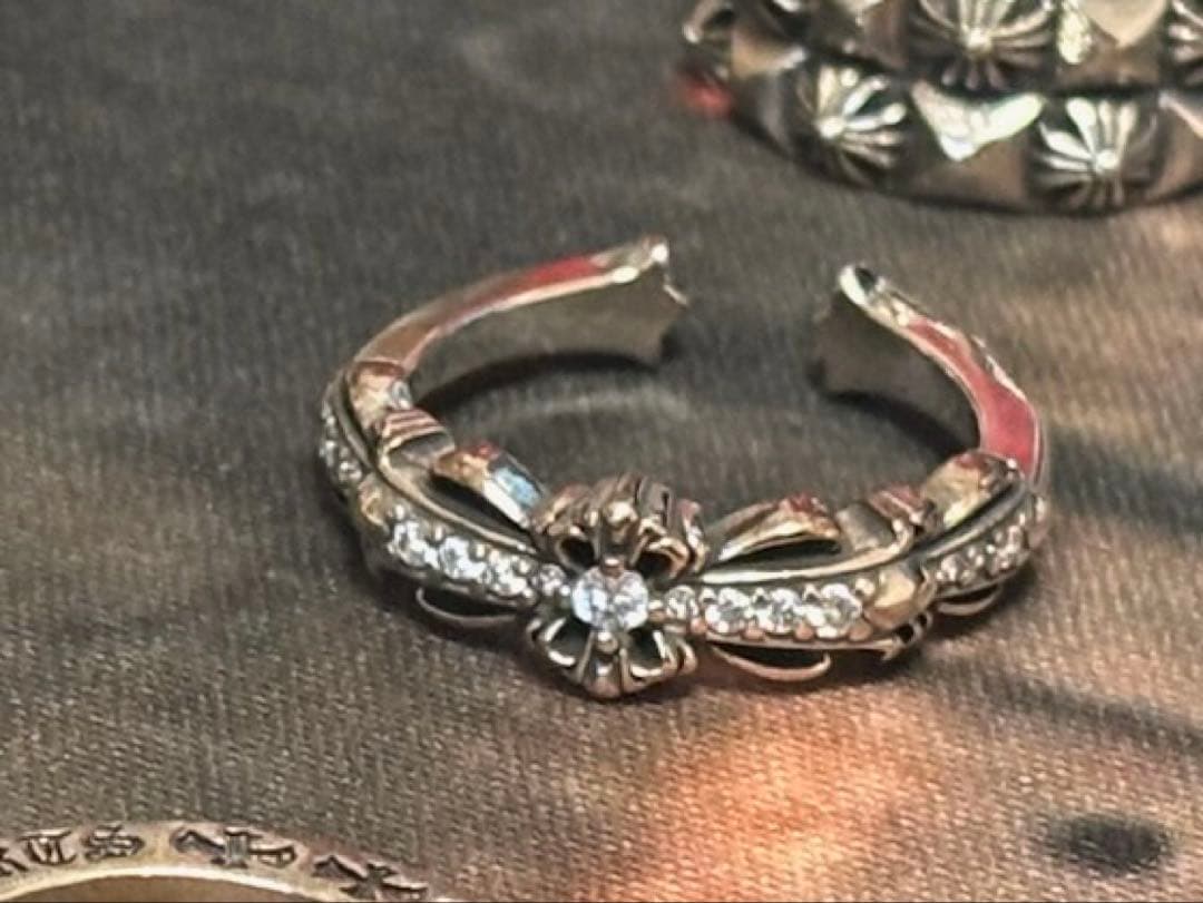 高級 シルバーストーン入り リング（新品未使用）2点セット