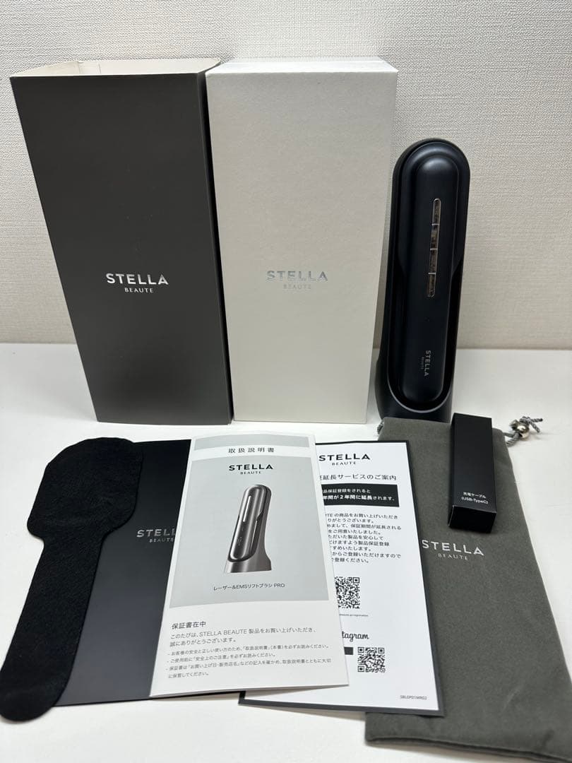STELLA BEAUTE スキンケアデバイス ブラック 美肌・美髪・頭皮ケア