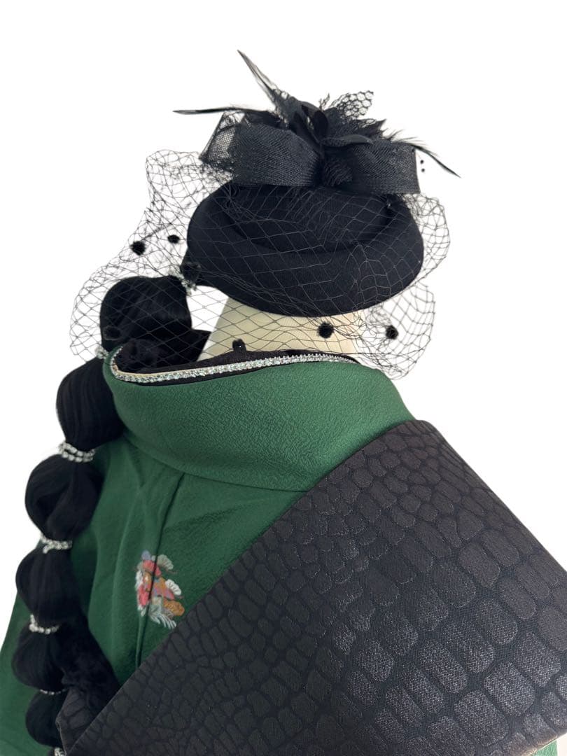 成人式前お値下げ！！【緑色グラデーション無地振袖】