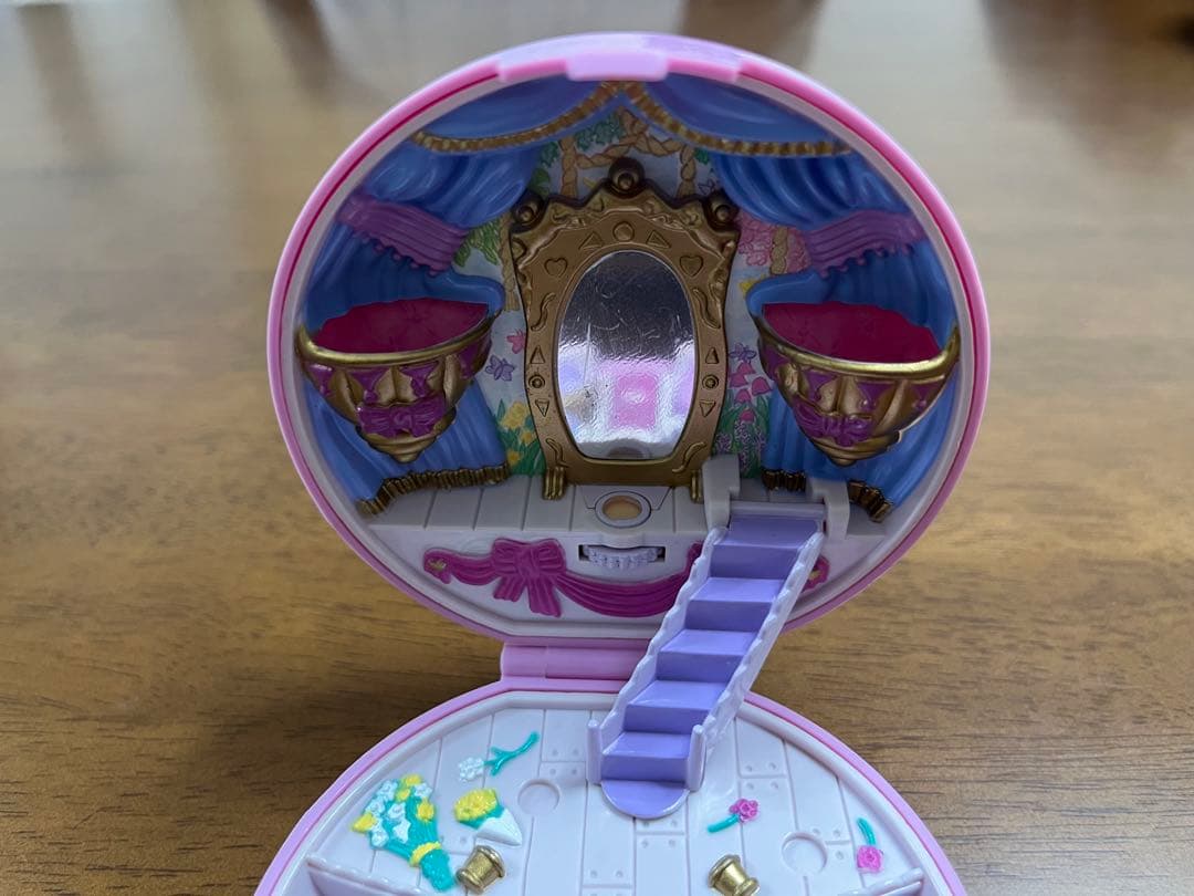 ポーリーポケット・くるりんバレリーナ・コンパクト・丸型・パープル・1993年