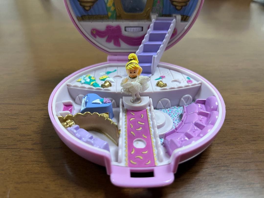 ポーリーポケット・くるりんバレリーナ・コンパクト・丸型・パープル・1993年