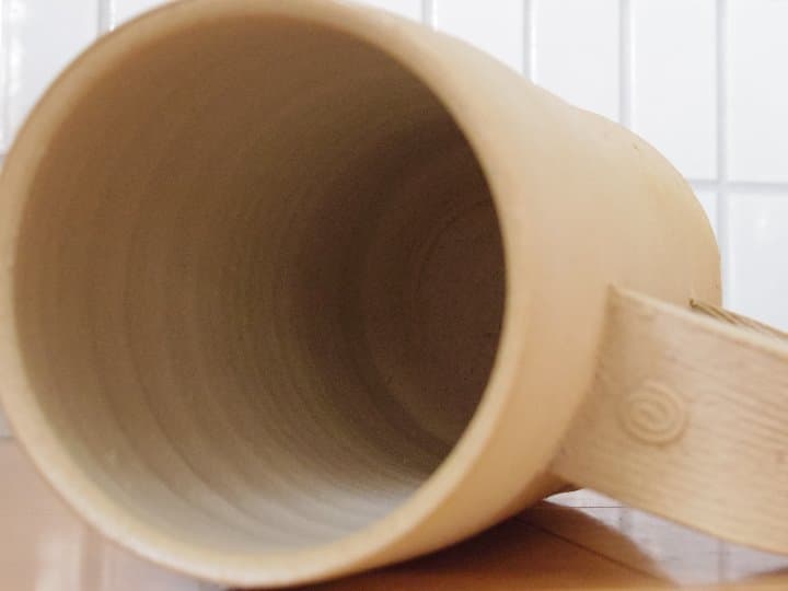 未使用★渡辺 聡 【師：森陶岳】備前 麦酒器★共箱・布★花器にも