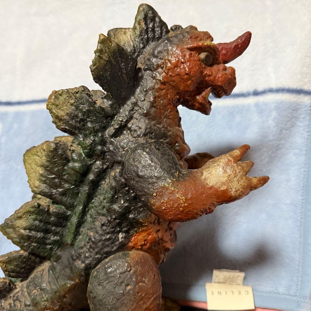 マルサン　1970年製　特大キングゴジラ　灰色成型　ソフビ　人形　38cm