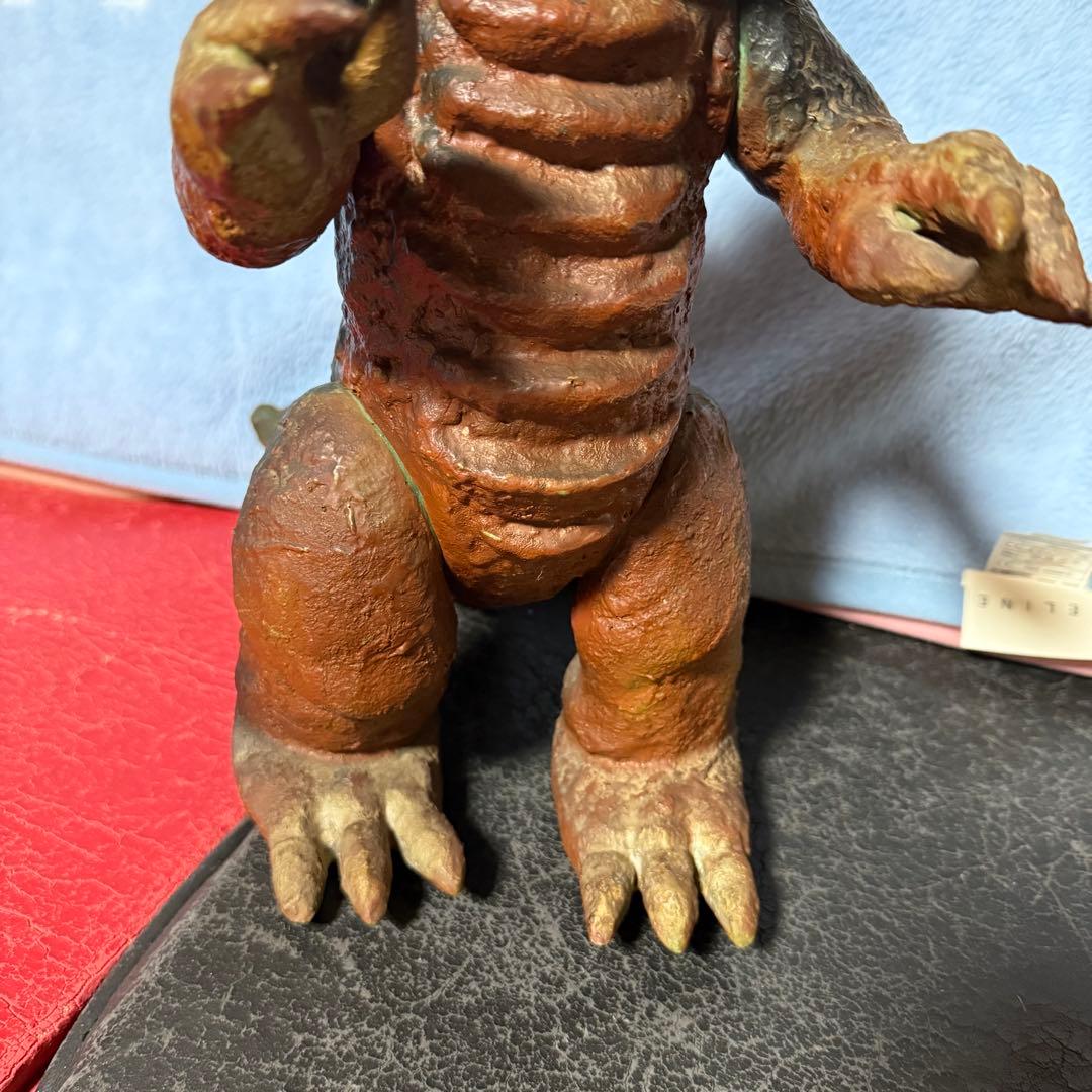 マルサン　1970年製　特大キングゴジラ　灰色成型　ソフビ　人形　38cm