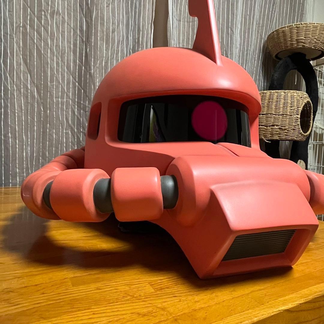 シャアザク（特大）　ザクヘッド ディスプレイ用ヘルメット ピンク