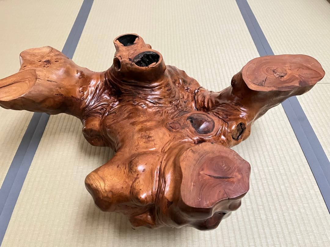 座卓、テーブル、木根花台、大型飾り台、切り株、無垢材、盆栽台、玄関、茶室