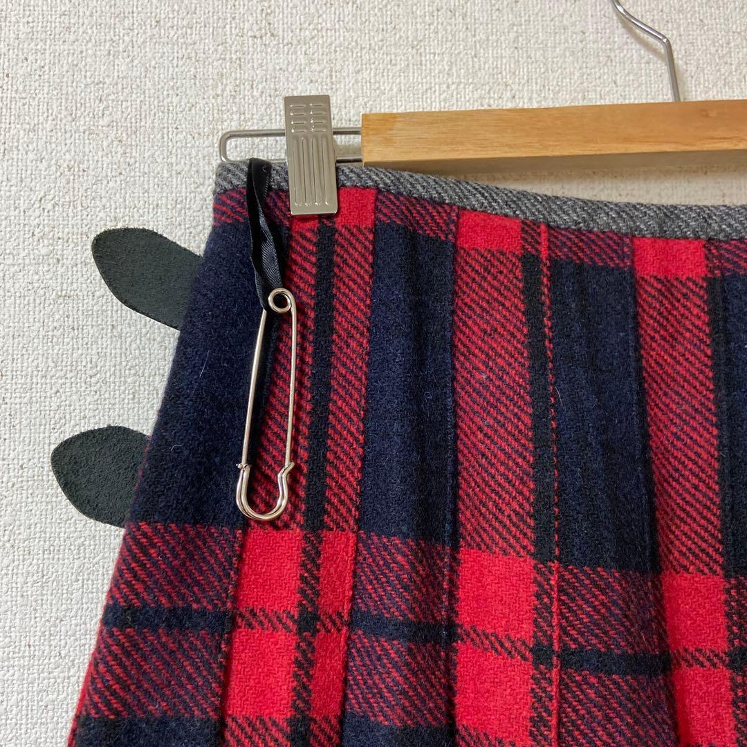 O'NEIL OF DUBLIN ラップスカート バックプリーツ チェック　秋冬