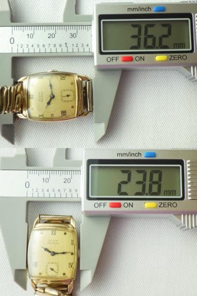【最終値下】【1945年】エルジン デラックス USA製 10金張 手巻き腕時計