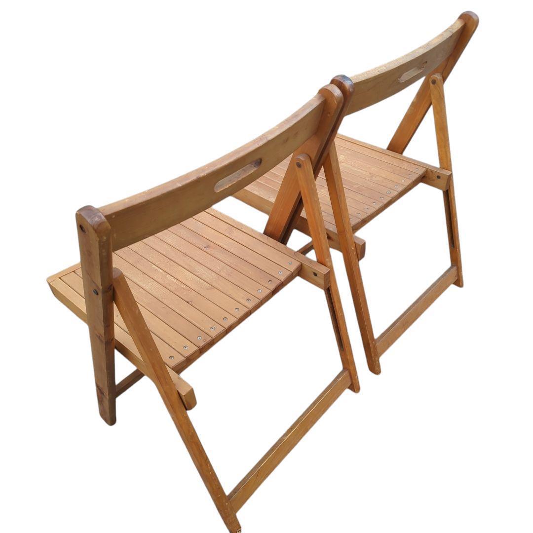 【送料無料】ヴィンテージ ウッドテーブル＆チェアセット 折りたたみ