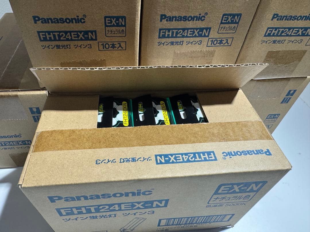 2）未使用品　Panasonic FHT24EX-N ツイン蛍光灯 9箱　90本
