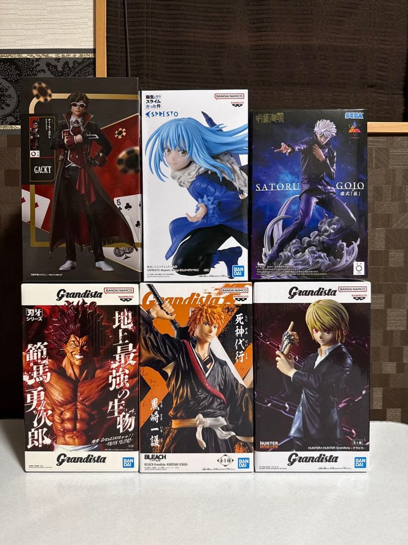 フィギュア　６点(クラピカ　五条悟　リムル　ガクト　黒崎一護　範馬勇次郎)