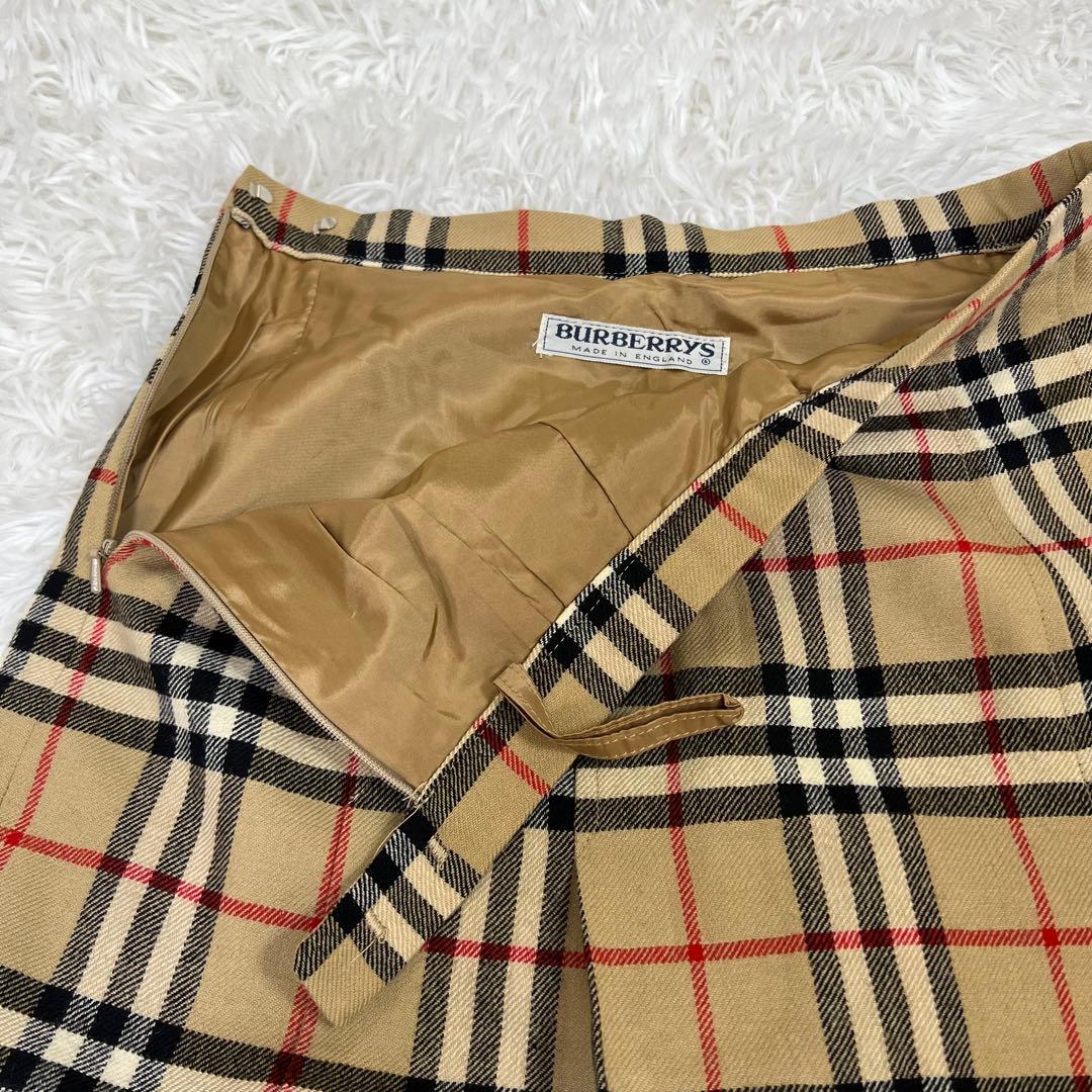 美品♡burberrys ヴィンテージ　ノバチェック プリーツスカート　膝下