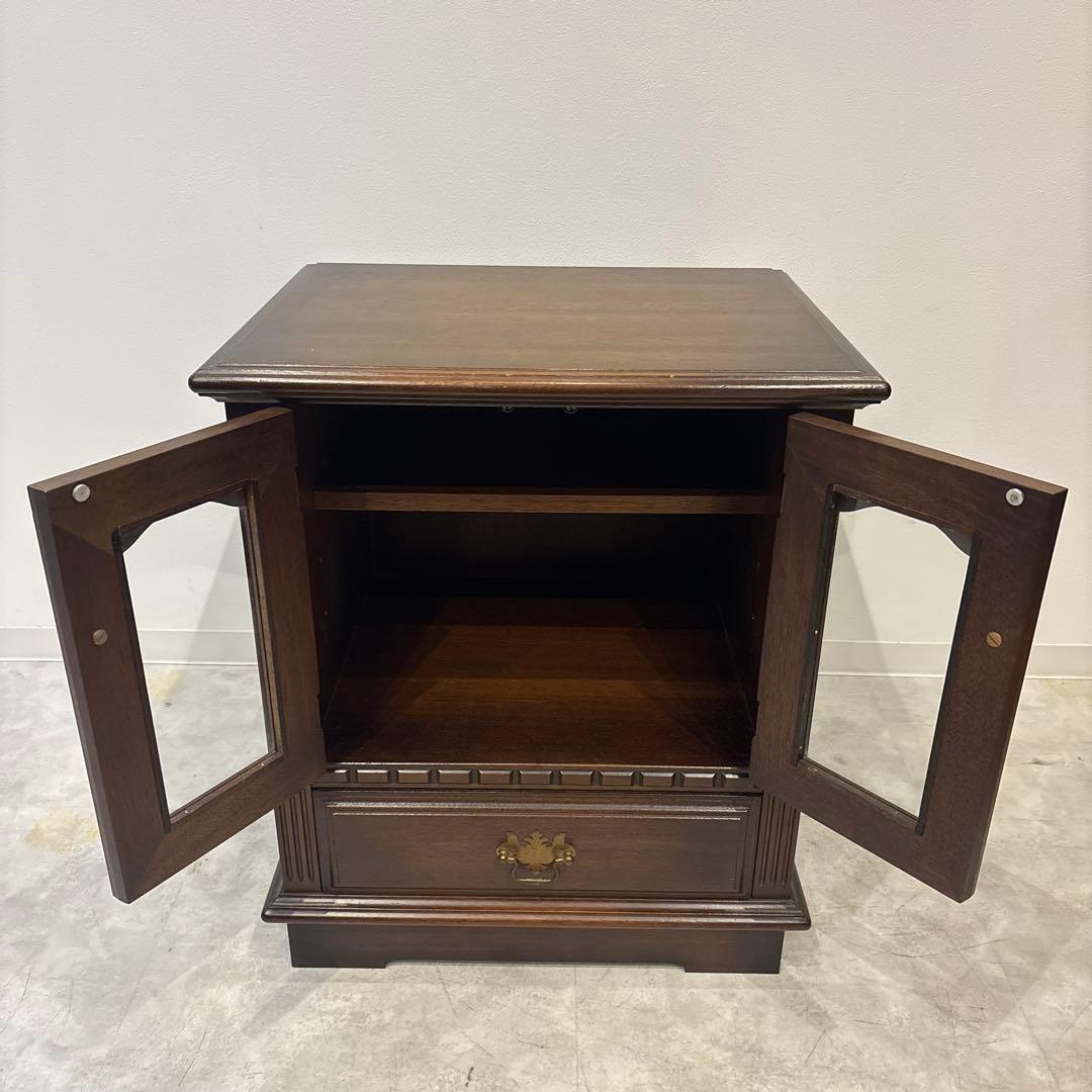 レア ナガノインテリア キャビネット 棚 収納 茶 木製 ヴィンテージ