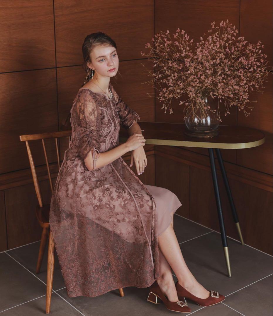 あや　Dorry Doll エンブロイダリーレイヤードドレス　ピンク