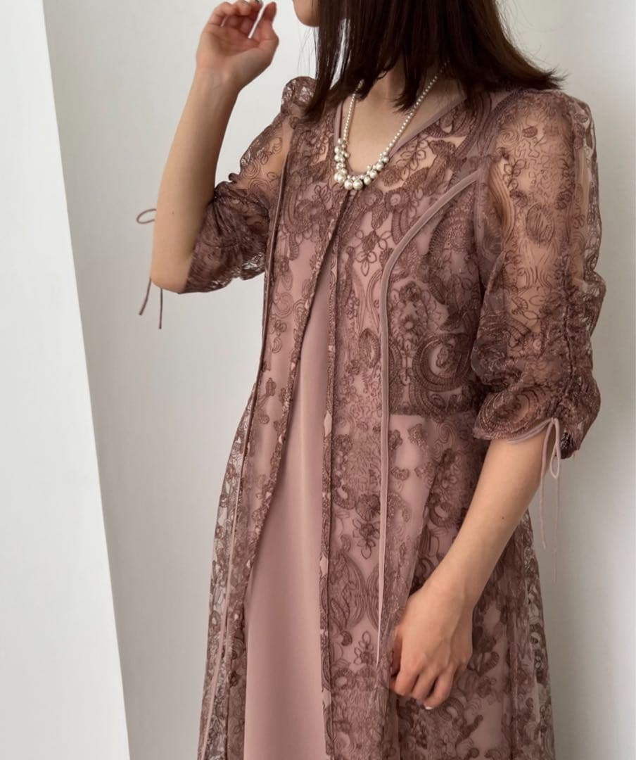 あや　Dorry Doll エンブロイダリーレイヤードドレス　ピンク