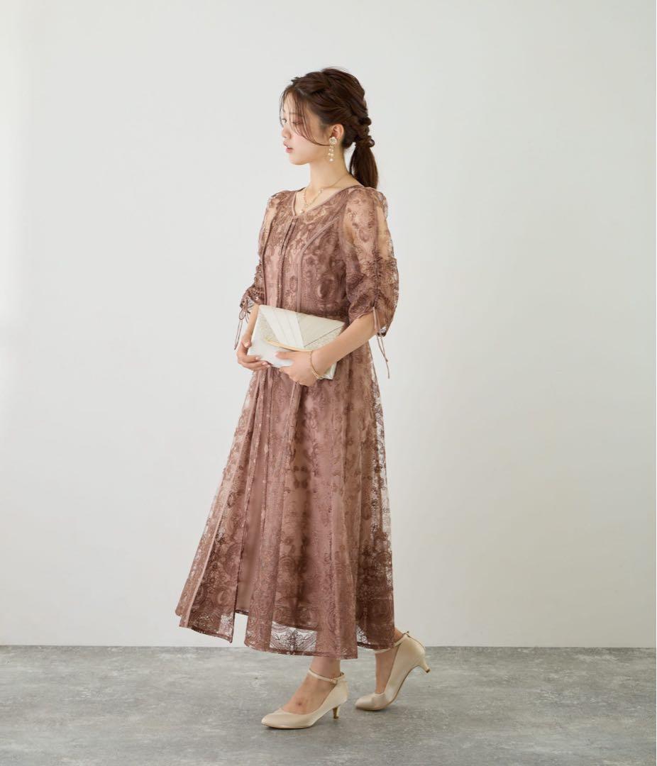 あや　Dorry Doll エンブロイダリーレイヤードドレス　ピンク