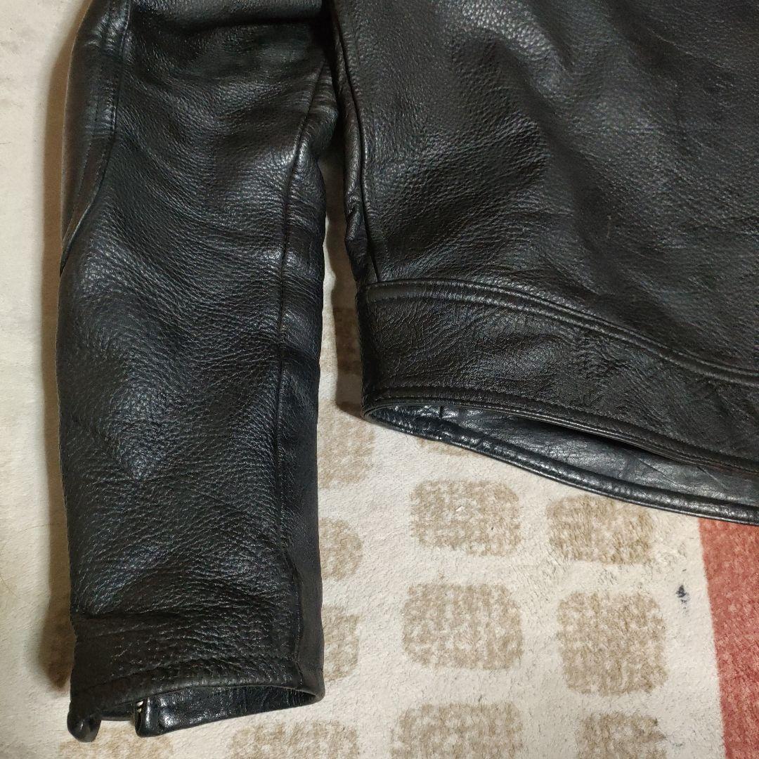 美品レアモデル　KADOYA　Ｋsleather シングルライダースМシボ本革