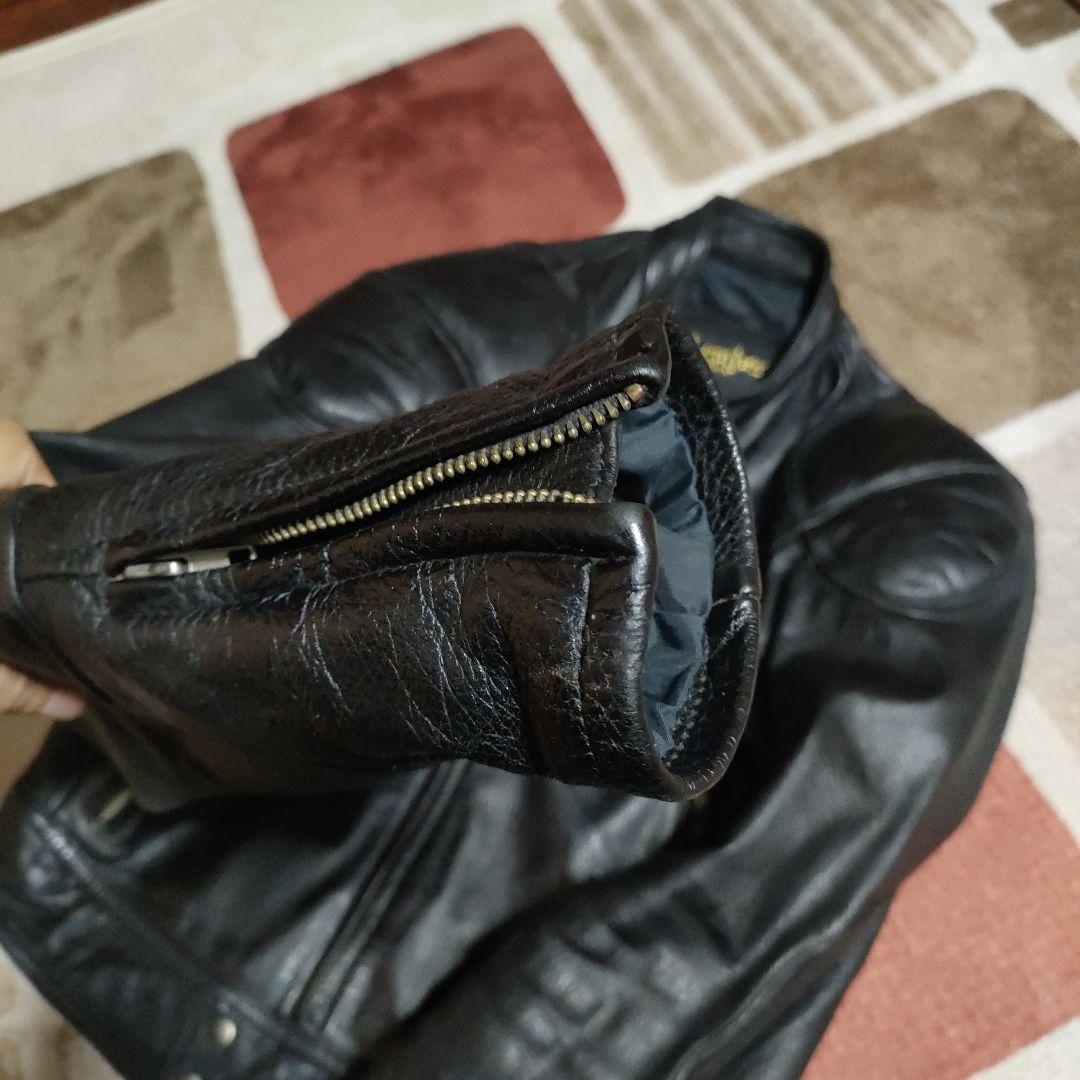 美品レアモデル　KADOYA　Ｋsleather シングルライダースМシボ本革