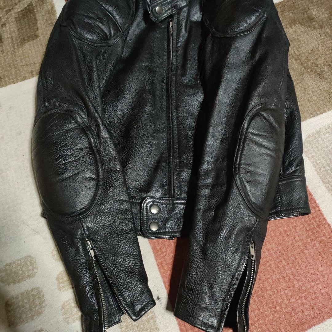 美品レアモデル　KADOYA　Ｋsleather シングルライダースМシボ本革