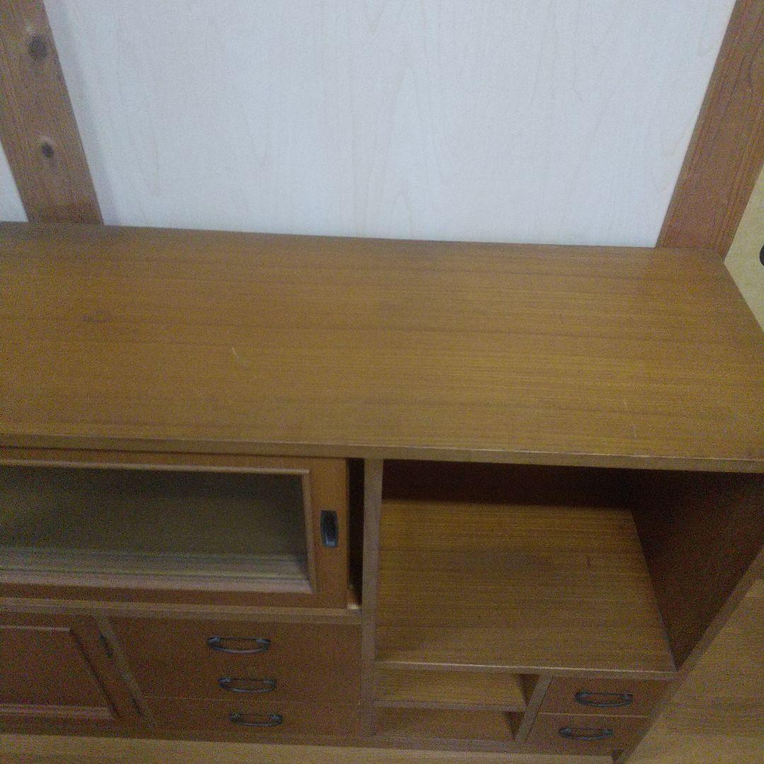 【最終お値下げ】昭和レトロ 和モダン 木製キャビネット 引き戸ガラスショーケース