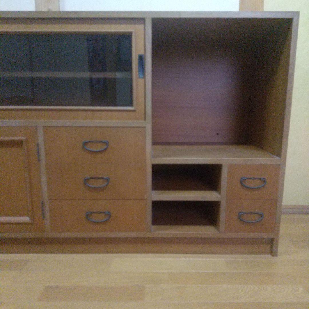 【最終お値下げ】昭和レトロ 和モダン 木製キャビネット 引き戸ガラスショーケース