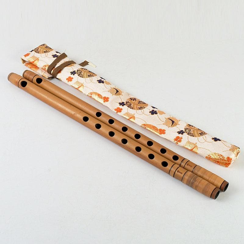 木管楽器　竹製　横笛　篠笛　みさと笛　幸幹　2本　袋付　V　9634