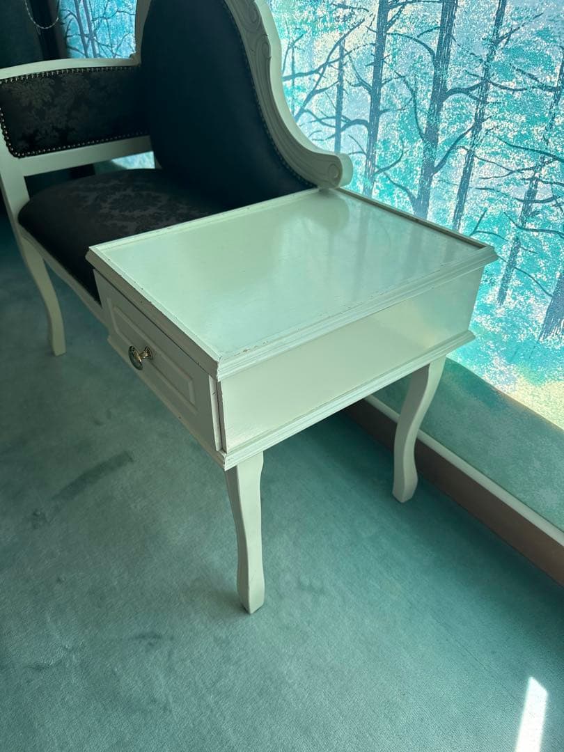 イタリア家具 ヨーロッパ家具 イタリア製家具　電話台付ベンチ　アンティーク