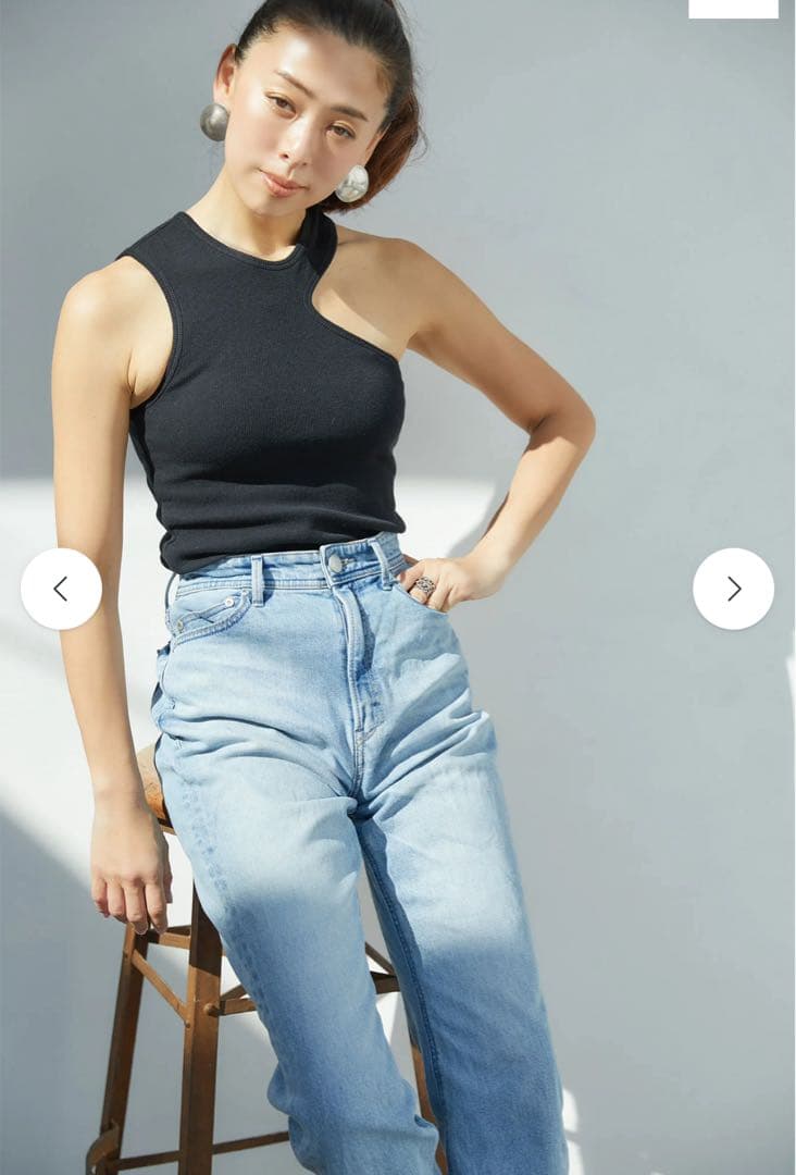 白黒2枚セットwerthy ASYMMETRY TANK(Cup in)