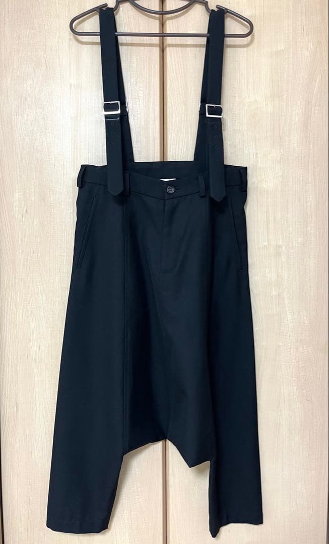 コムデギャルソンコムデギャルソン　吊りサルエルパンツ　ネイビー