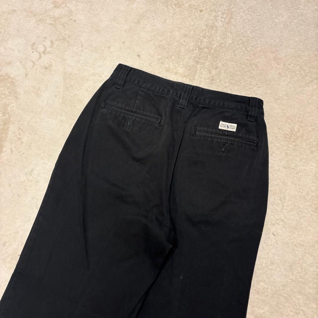 人気カラー⭐️90s ralph lauren チノパンツ ブラック　w28
